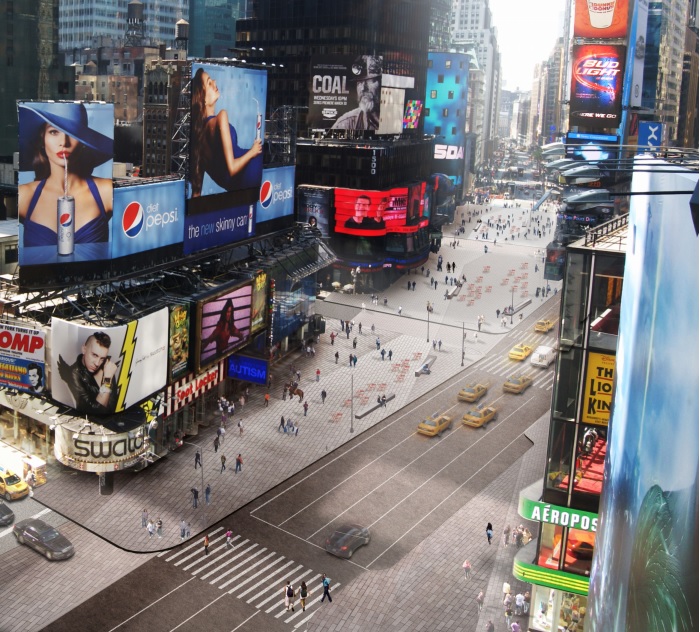 Times Square – the ‘bowtie’ is being tidied up